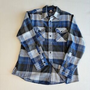 Flannel Shirt Men's Plaid Size M Dallas Cowboy Blue Gorpcore Outdoors Yago